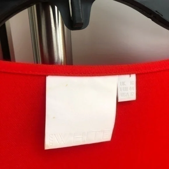 ASOS Red Wrap Style Dress Size 12 - Picture 4 of 8